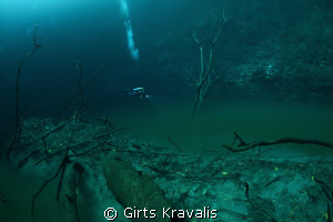 Cenote Angelita(looks,like underwater river) by Girts Kravalis 